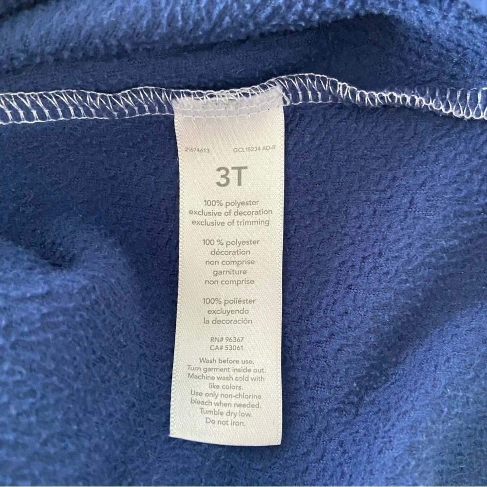 OshKosh B'gosh Kid Toddler Girl's Full Zip Fleece Jacket Blue Purple Heart 3T